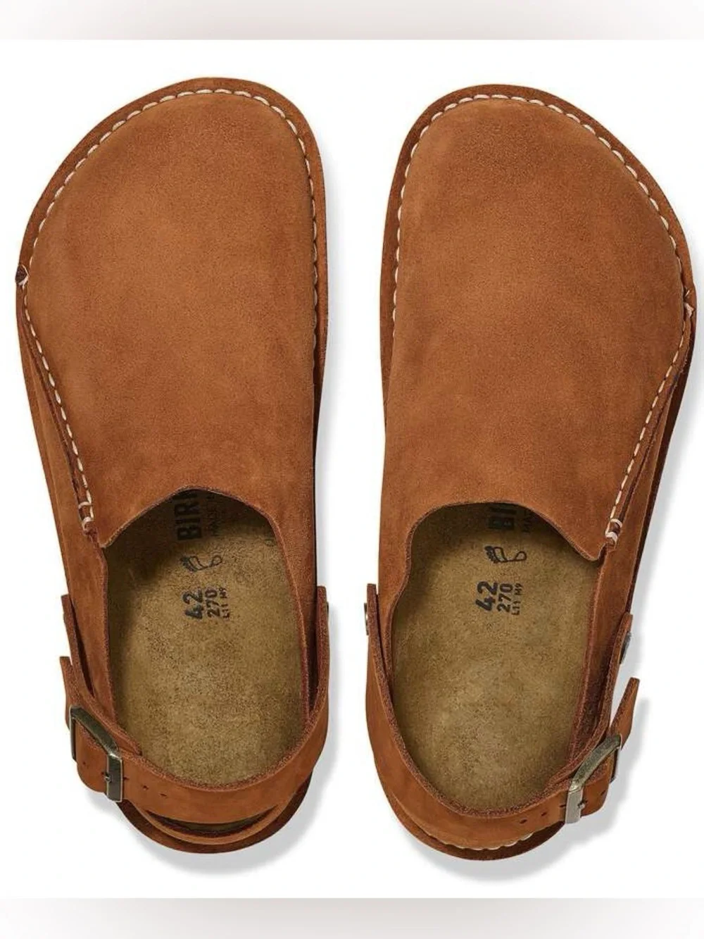 Birkenstock Lutry Premium Suede Mule - Mink Brown, Unisex 9 Men / 11 Women